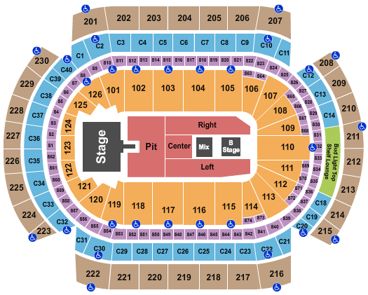 Grand Casino Arena Keith Urban Seating Chart